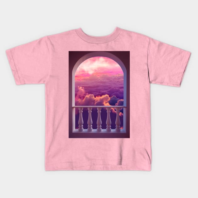 Pastel Clouds Kids T-Shirt by lyla_ab